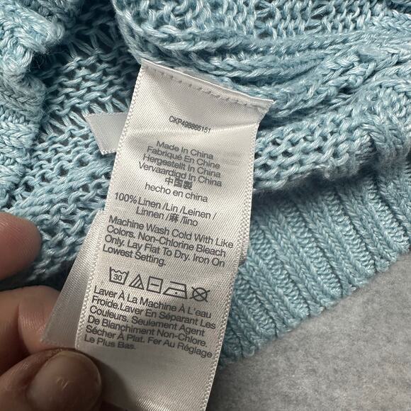 Madewell Linen Knit Tank Baby Blue S - Picture 5 of 5